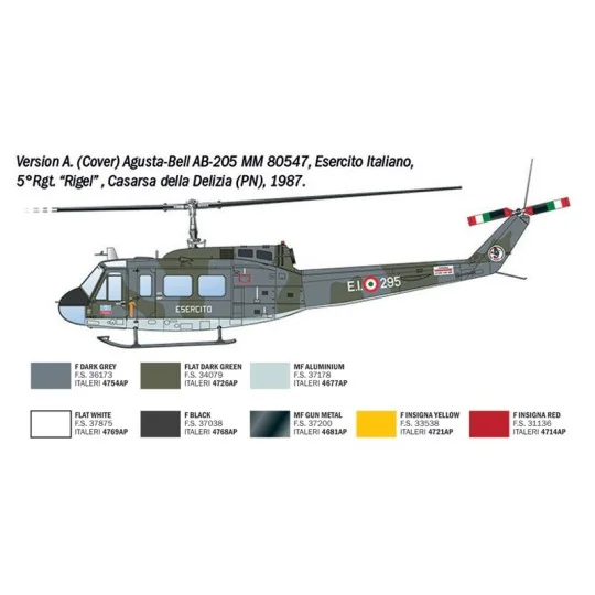 I2845-Italeri AB-205 / UH-1D "SAR" helicopter model 1/48 - 2845
