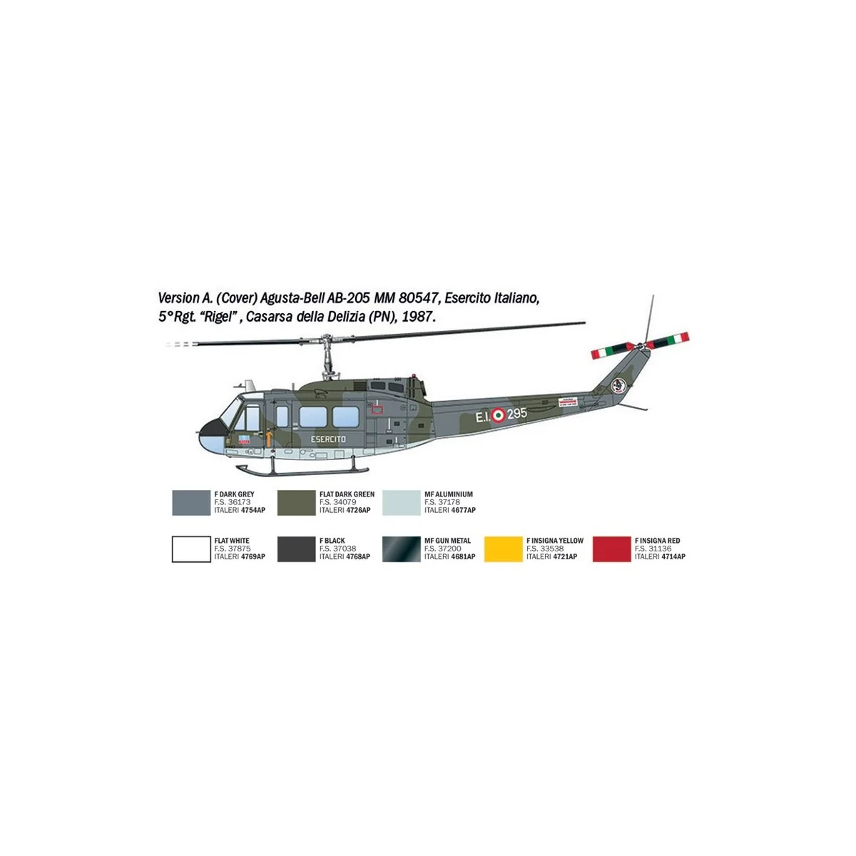Italeri AB-205 / UH-1D "SAR" helicopter model 1/48 - 2845 - I2845