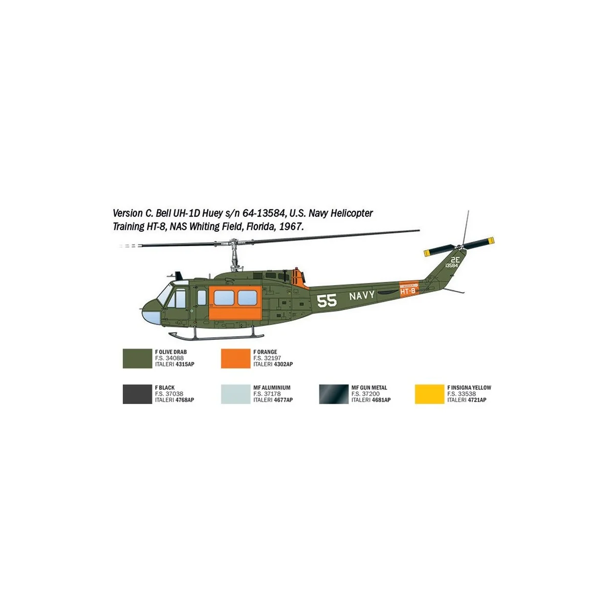 Maquette hélicoptère Italeri AB-205 / UH-1D "SAR" 1/48 - 2845 - I2845