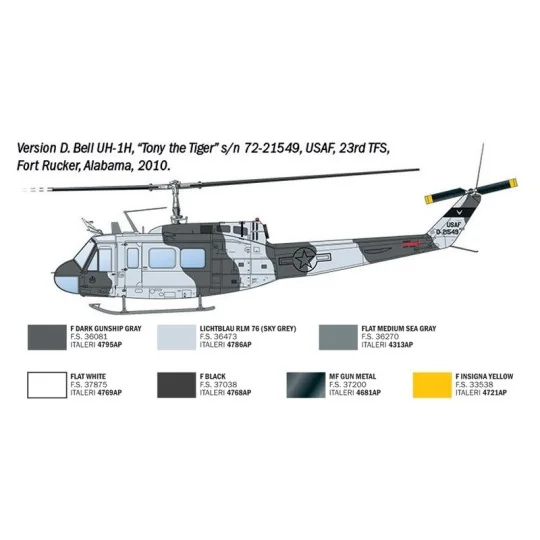 I2845-Maquette hélicoptère Italeri AB-205 / UH-1D "SAR" 1/48 - 2845