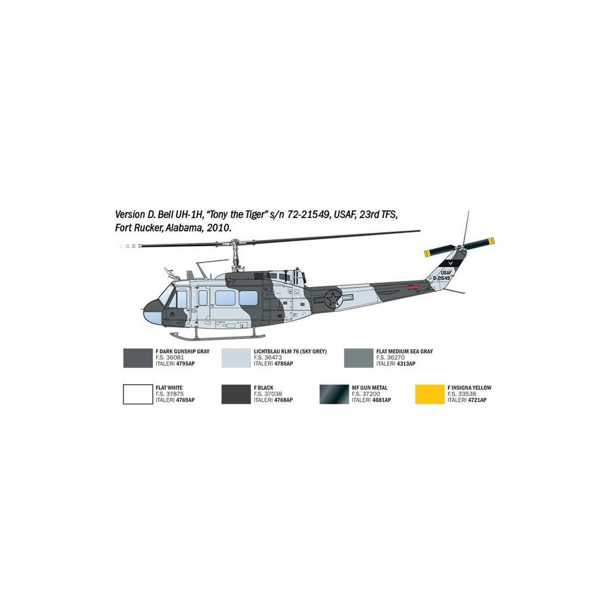 Italeri AB-205 / UH-1D "SAR" helicopter model 1/48 - 2845 - I2845
