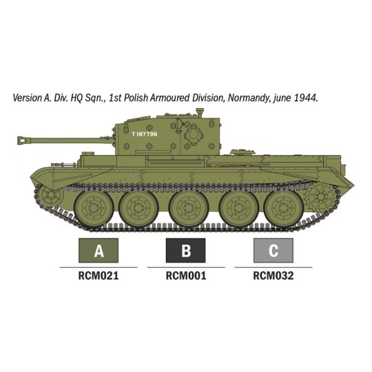 I75004-Maquette char Cromwell Mk. IV 1/56 + colle et peintures Italeri 75004