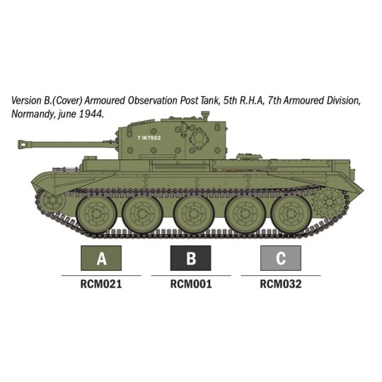 I75004-Maquette char Cromwell Mk. IV 1/56 + colle et peintures Italeri 75004