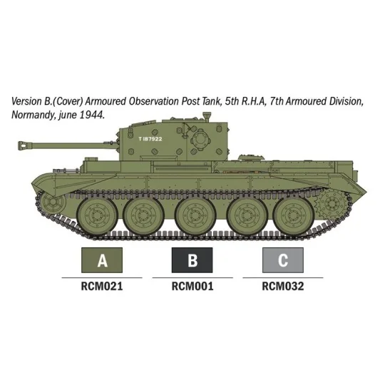I75004-Maquette char Cromwell Mk. IV 1/56 + colle et peintures Italeri 75004