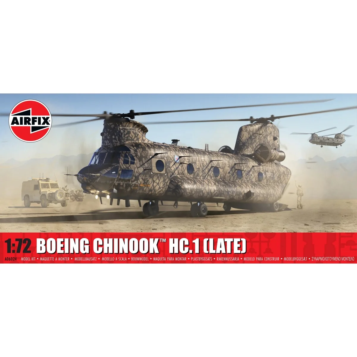 Boeing Chinook HC.1 Late helicopter model kit 1/72 scale - Airfix A06024 ... Boeing Chinook HC.1 Late helicopter model kit 1/72 scale - Airfix A06024 ...