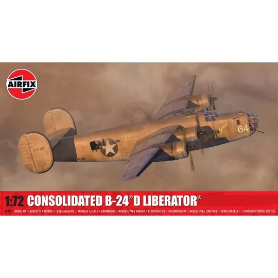 Consolidated B-24D Liberator 1/72 scale model airplane - Airfix A09011 - ... A09011-Consolidated B-24D Liberator 1/72 scale model airplane - Airfix A09011