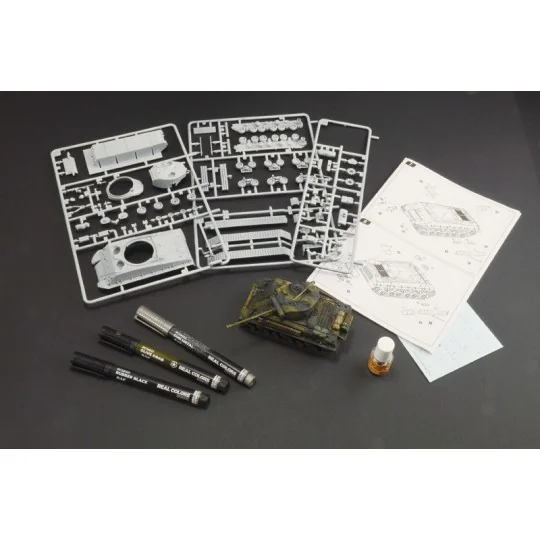 Kit char Sherman M4A3E8 Fury 1/56 + colle et peintures Italeri 7500... I75001-Kit char Sherman M4A3E8 Fury 1/56 + colle et peintures Italeri 75001