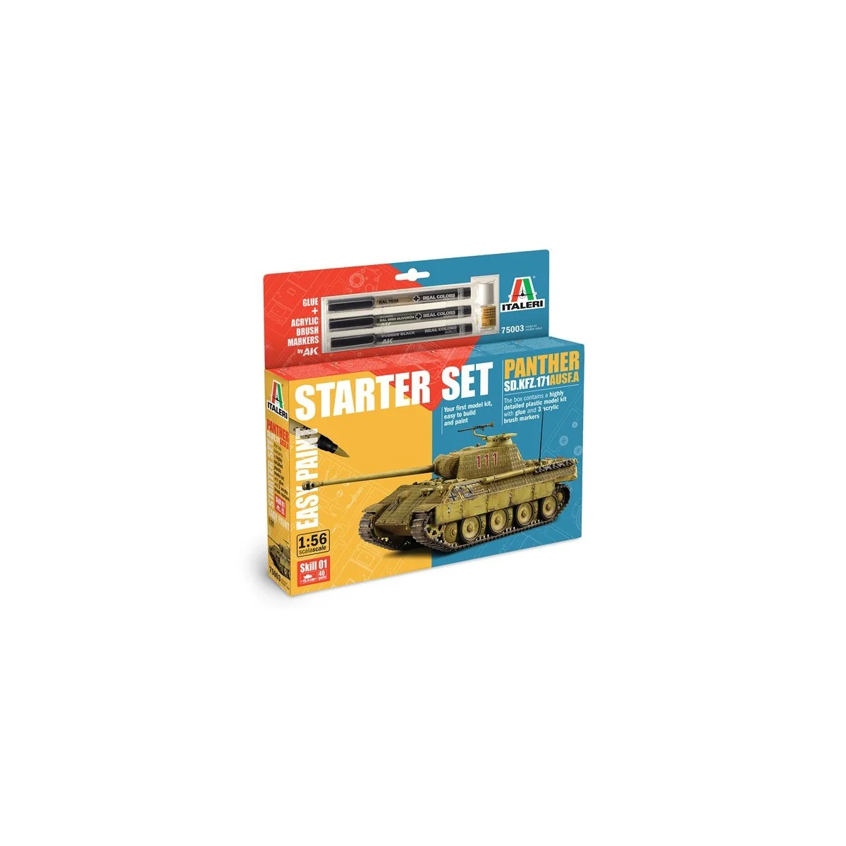 Panther Sd.Kfz.171 Ausf. A 1/56 scale model kit + glue and paints... Panther Sd.Kfz.171 Ausf. A 1/56 scale model kit + glue and paints...