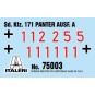 I75003-Maquette char Panther Sd.Kfz.171 Ausf. A 1/56 + colle et peintures Italeri 75003