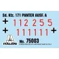 Panther Sd.Kfz.171 Ausf. A 1/56 scale model kit + glue and paints... I75003-Panther Sd.Kfz.171 Ausf. A 1/56 scale model kit + Italeri 75003 glue and paints