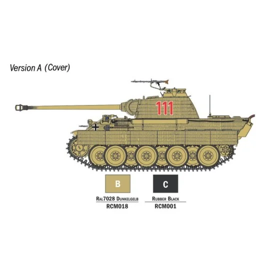 Panther Sd.Kfz.171 Ausf. A 1/56 scale model kit + glue and paints... I75003-Panther Sd.Kfz.171 Ausf. A 1/56 scale model kit + Italeri 75003 glue and paints