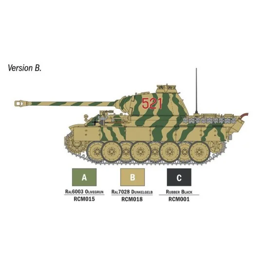 Panther Sd.Kfz.171 Ausf. A 1/56 scale model kit + glue and paints... I75003-Panther Sd.Kfz.171 Ausf. A 1/56 scale model kit + Italeri 75003 glue and paints