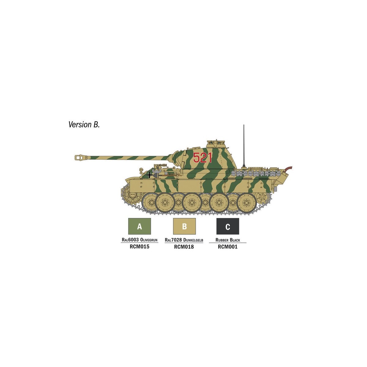 Maquette char Panther Sd.Kfz.171 Ausf. A 1/56 + colle et peintures ...
