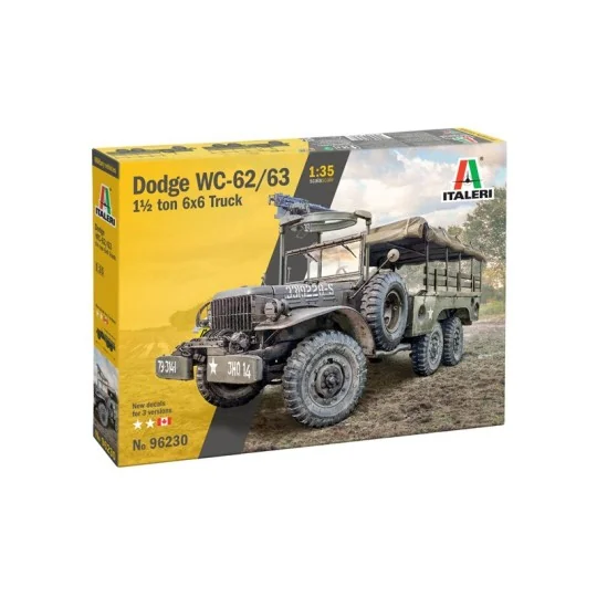 Maquette camion militaire Dodge WC-62/63 1½ ton 6x6 1/35 - Italeri ... I96230-Maquette camion militaire Dodge WC-62/63 1½ ton 6x6 1/35 - Italeri 96230