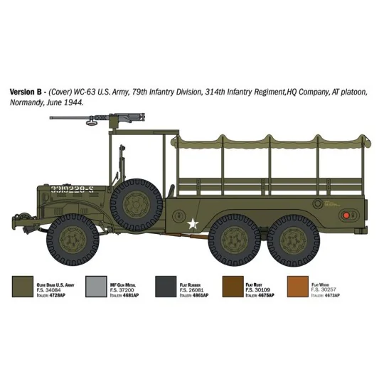 Maquette camion militaire Dodge WC-62/63 1½ ton 6x6 1/35 - Italeri ... I96230-Maquette camion militaire Dodge WC-62/63 1½ ton 6x6 1/35 - Italeri 96230