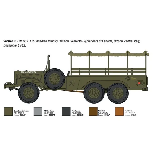 Maquette camion militaire Dodge WC-62/63 1½ ton 6x6 1/35 - Italeri ... I96230-Maquette camion militaire Dodge WC-62/63 1½ ton 6x6 1/35 - Italeri 96230