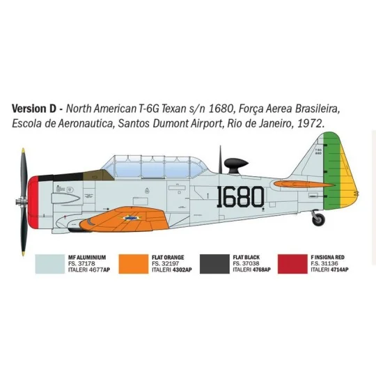 T-6G Texan 1/48 aircraft model - Italeri 92652 - I92652 I92652-T-6G Texan 1/48 aircraft model - Italeri 92652