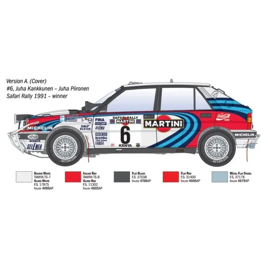 Maquette Lancia Delta Integrale 16V Safari 1/12 - Italeri 4720 - I4720 I4720-Maquette Lancia Delta Integrale 16V Safari 1/12 - Italeri 4720