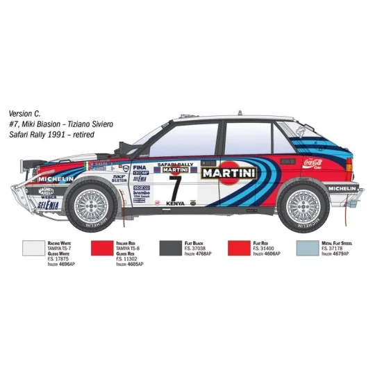 Maquette Lancia Delta Integrale 16V Safari 1/12 - Italeri 4720 - I4720 I4720-Maquette Lancia Delta Integrale 16V Safari 1/12 - Italeri 4720