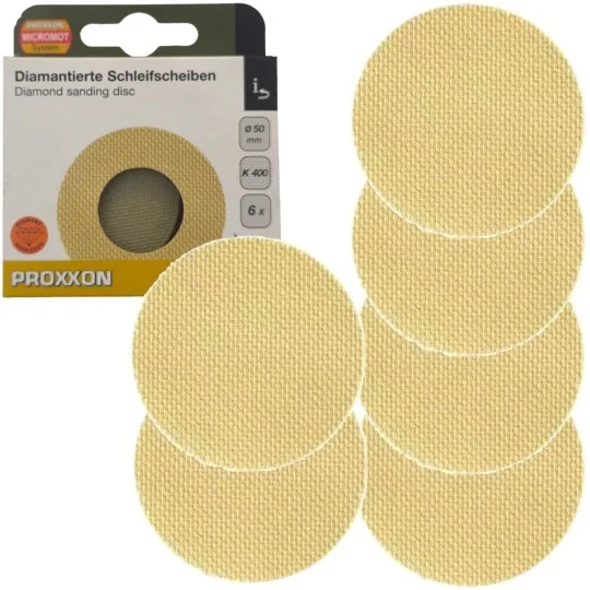 PRX-28677-Disque de ponçage abrasif diamanté Ø 50mm, Grain 400 (x6) Proxxon 28677