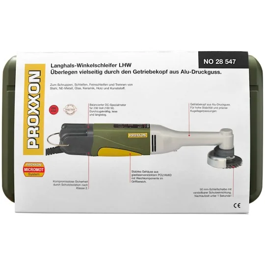LHW - Meuleuse d'angle à long col 100W Proxxon - PRX-28547 - PRX-28547 PRX-28547-LHW - Meuleuse d'angle à long col 100W Proxxon - PRX-28547