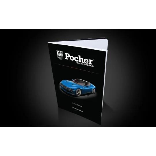 Maquette Pocher Ferrari 12Cilindri Blu Corsa 1/8 - HK127 - HK127 HK127-Pocher Ferrari 12Cilindri Blu Corsa 1/8 model - HK127