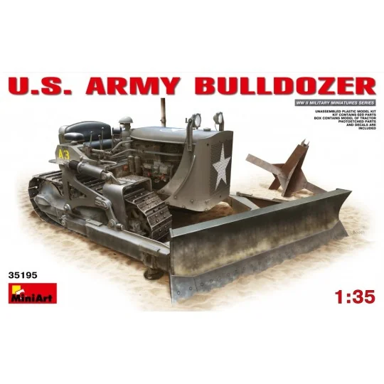 US Army Bulldozer model 1/35 - MiniArt 35195 - MIN-35195 MIN-35195-US Army Bulldozer Model 1/35 - MiniArt 35195