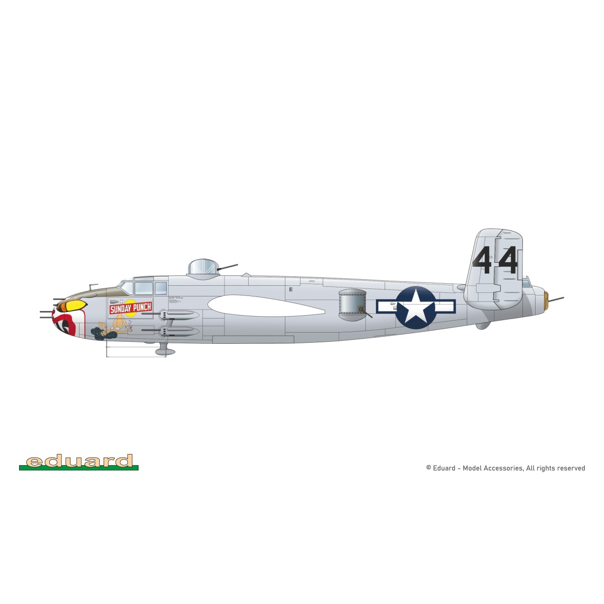 Maquette avion B-25J Mitchell Strafer 1/48 - Eduard 548001 - EDU-54... Maquette avion B-25J Mitchell Strafer 1/48 - Eduard 548001 - EDU-54...