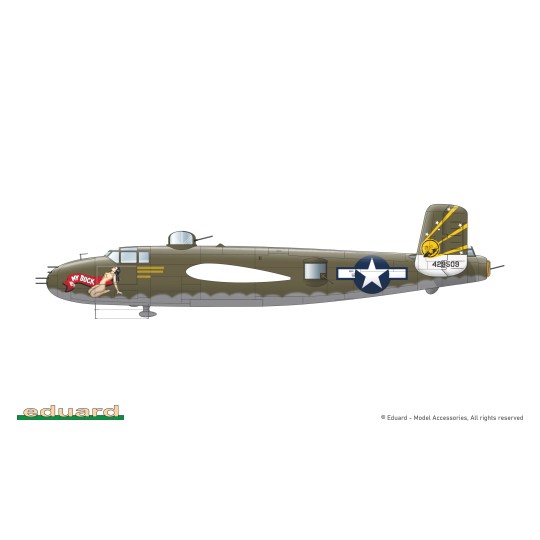 Maquette avion B-25J Mitchell Strafer 1/48 - Eduard 548001 - EDU-54... EDU-548001-Maquette avion B-25J Mitchell Strafer 1/48 - Eduard 548001