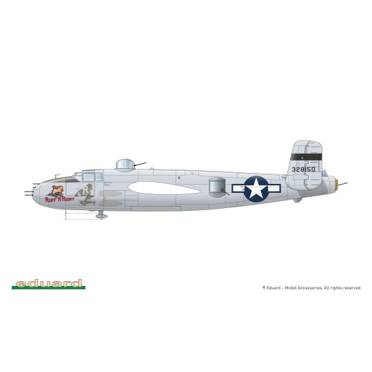 B-25J Mitchell Strafer 1/48 scale model airplane - Eduard 548001 - EDU-54... EDU-548001-B-25J Mitchell Strafer 1/48 scale model airplane - Eduard 548001