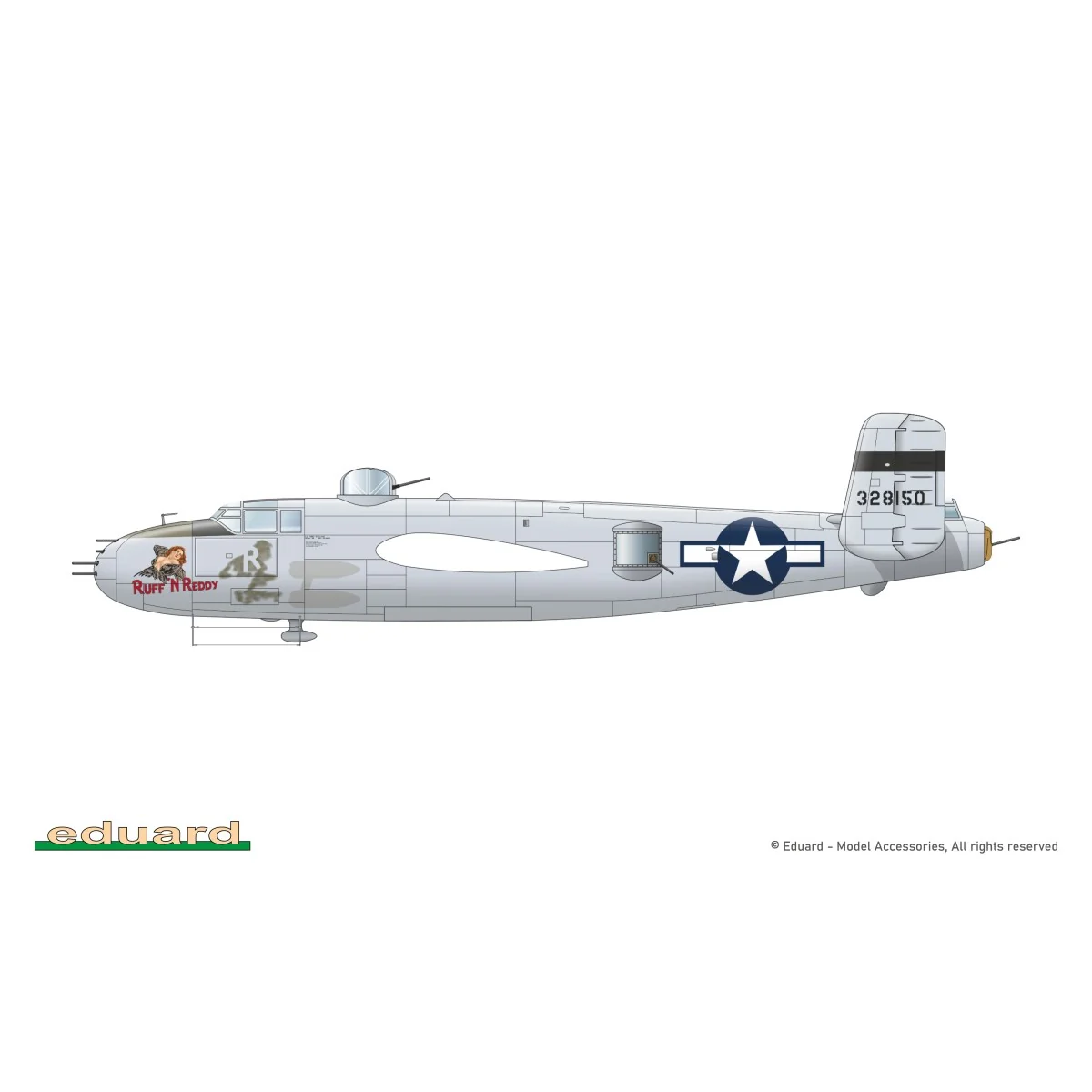 B-25J Mitchell Strafer 1/48 scale model airplane - Eduard 548001 - EDU-54... B-25J Mitchell Strafer 1/48 scale model airplane - Eduard 548001 - EDU-54...