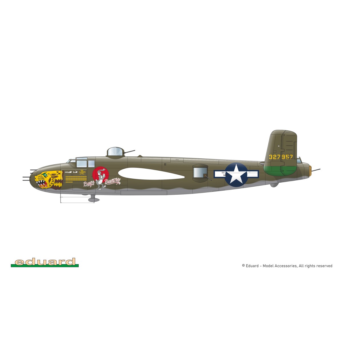 B-25J Mitchell Strafer 1/48 scale model airplane - Eduard 548001 - EDU-54... B-25J Mitchell Strafer 1/48 scale model airplane - Eduard 548001 - EDU-54...