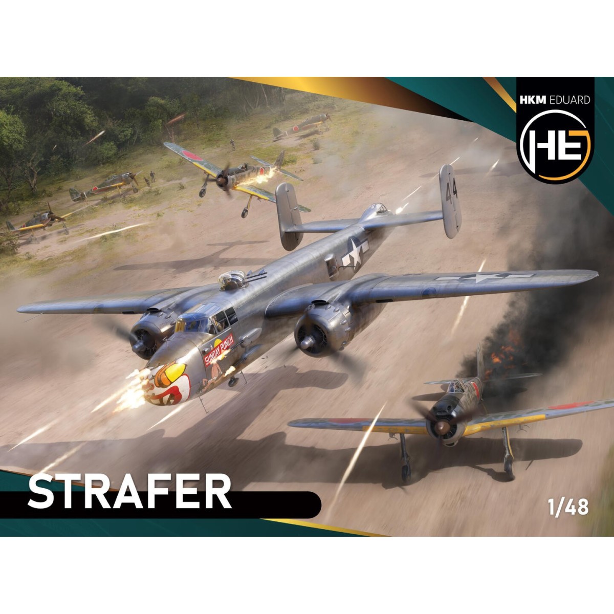 B-25J Mitchell Strafer 1/48 scale model airplane - Eduard 548001 - EDU-54... B-25J Mitchell Strafer 1/48 scale model airplane - Eduard 548001 - EDU-54...