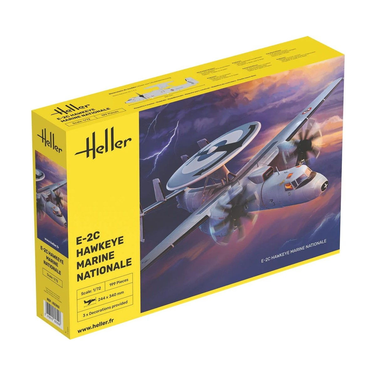 E-2C Hawkeye French Navy aircraft model kit 1/72 scale - Heller 82302 - ... E-2C Hawkeye French Navy aircraft model kit 1/72 scale - Heller 82302 - ...