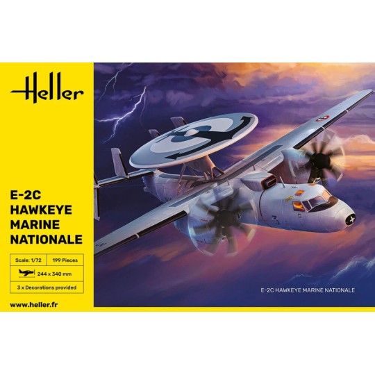 Maquette avion E-2C Hawkeye Marine Nationale 1/72 - Heller 82302 - ... HEL-82302-Maquette avion E-2C Hawkeye Marine Nationale 1/72 - Heller 82302