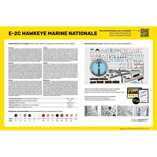Maquette avion E-2C Hawkeye Marine Nationale 1/72 - Heller 82302 - ... HEL-82302-Maquette avion E-2C Hawkeye Marine Nationale 1/72 - Heller 82302