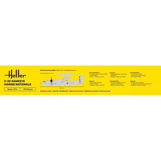 Maquette avion E-2C Hawkeye Marine Nationale 1/72 - Heller 82302 - ... HEL-82302-Maquette avion E-2C Hawkeye Marine Nationale 1/72 - Heller 82302