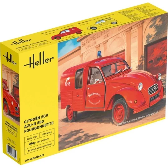 Maquette Citroën 2CV AZU-B 250 Fourgonnette 1/24 - Heller 82701 - H... HEL-82701-Maquette Citroën 2CV AZU-B 250 Fourgonnette 1/24 - Heller 82701