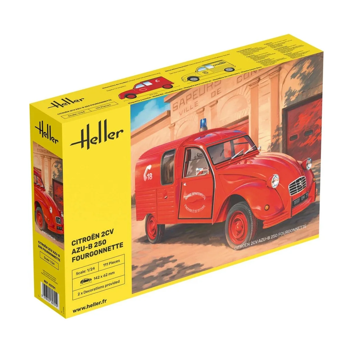 Maquette Citroën 2CV AZU-B 250 Fourgonnette 1/24 - Heller 82701 - H... Maquette Citroën 2CV AZU-B 250 Fourgonnette 1/24 - Heller 82701 - H...