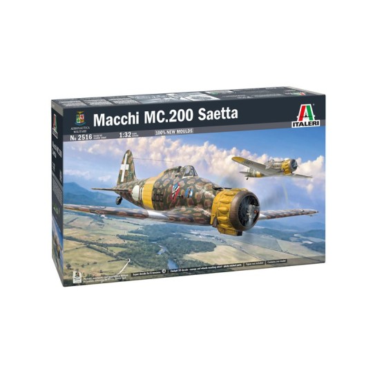 Maquette avion Macchi MC.200 Saetta 1/32 - Italeri 2516 - I2516 I2516-Maquette avion Macchi MC.200 Saetta 1/32 - Italeri 2516