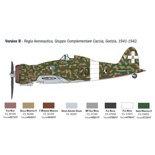 Macchi MC.200 Saetta 1/32 aircraft model - Italeri 2516 - I2516 I2516-Macchi MC.200 Saetta 1/32 aircraft model - Italeri 2516