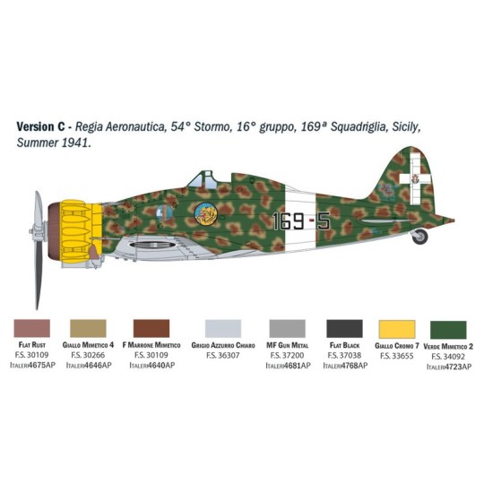 Maquette avion Macchi MC.200 Saetta 1/32 - Italeri 2516 - I2516 I2516-Maquette avion Macchi MC.200 Saetta 1/32 - Italeri 2516