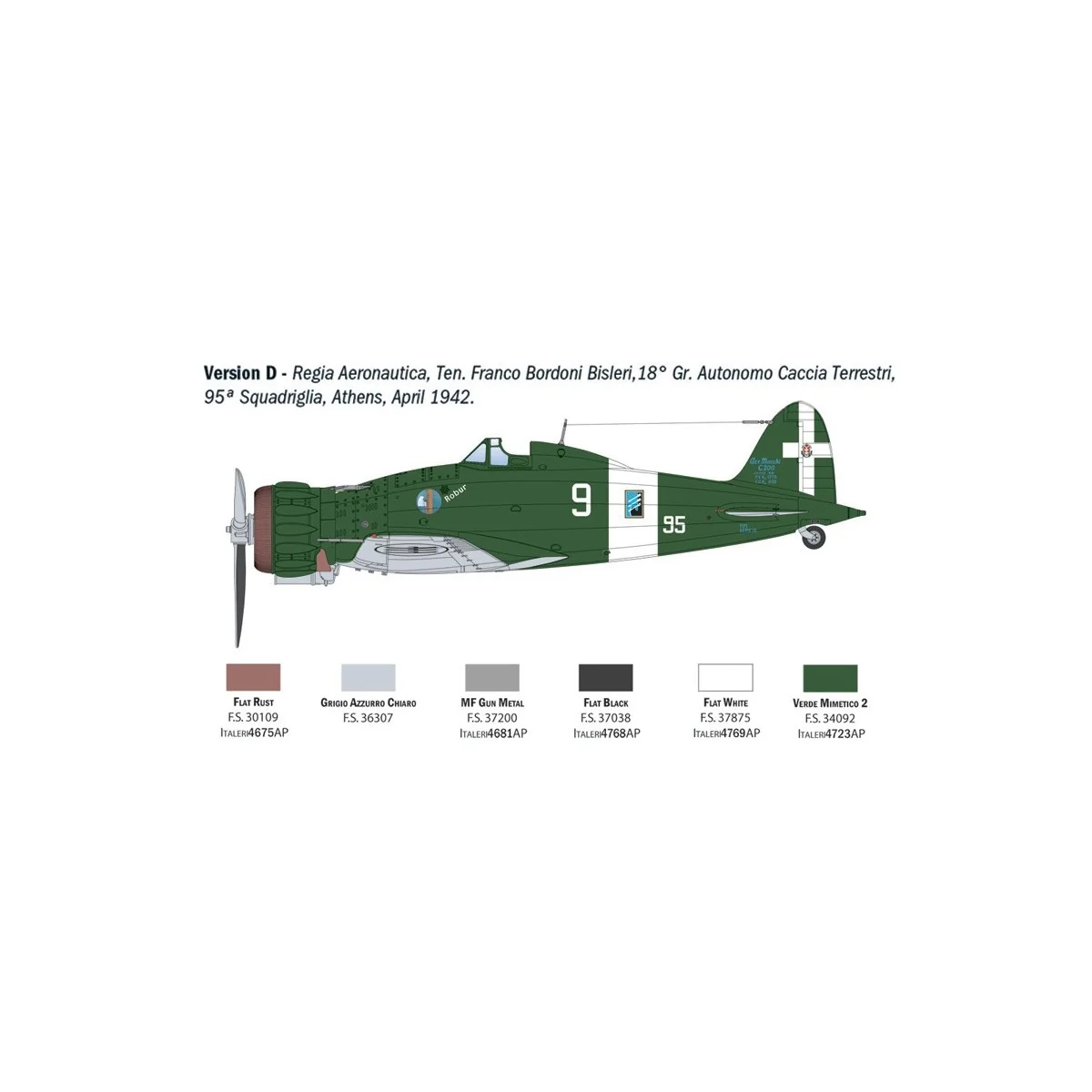 Macchi MC.200 Saetta 1/32 aircraft model - Italeri 2516 - I2516 Macchi MC.200 Saetta 1/32 aircraft model - Italeri 2516 - I2516