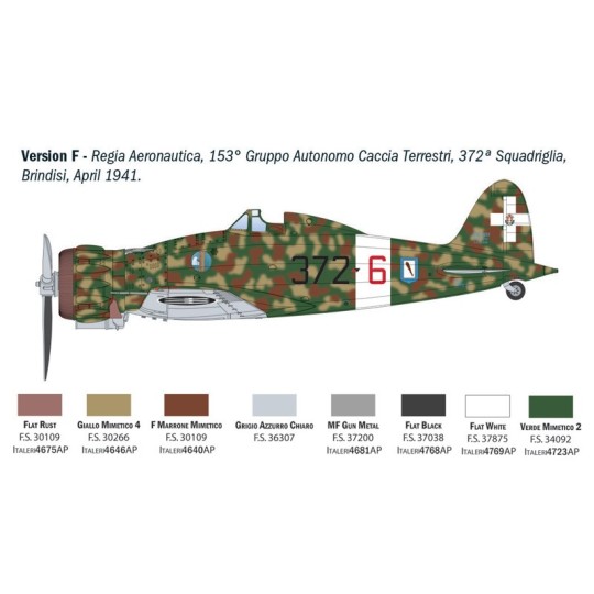 Maquette avion Macchi MC.200 Saetta 1/32 - Italeri 2516 - I2516 I2516-Maquette avion Macchi MC.200 Saetta 1/32 - Italeri 2516