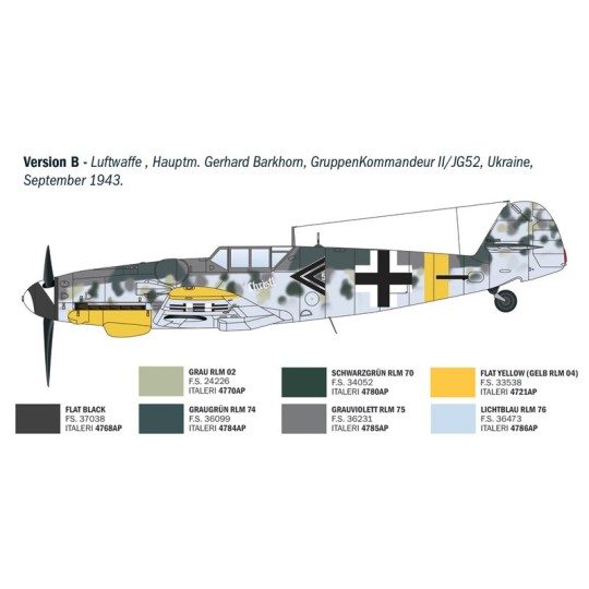 Maquette avion Bf 109 G-6 Aces 1/72 - Italeri 1483 - I1483 I1483-Maquette avion Bf 109 G-6 Aces 1/72 - Italeri 1483