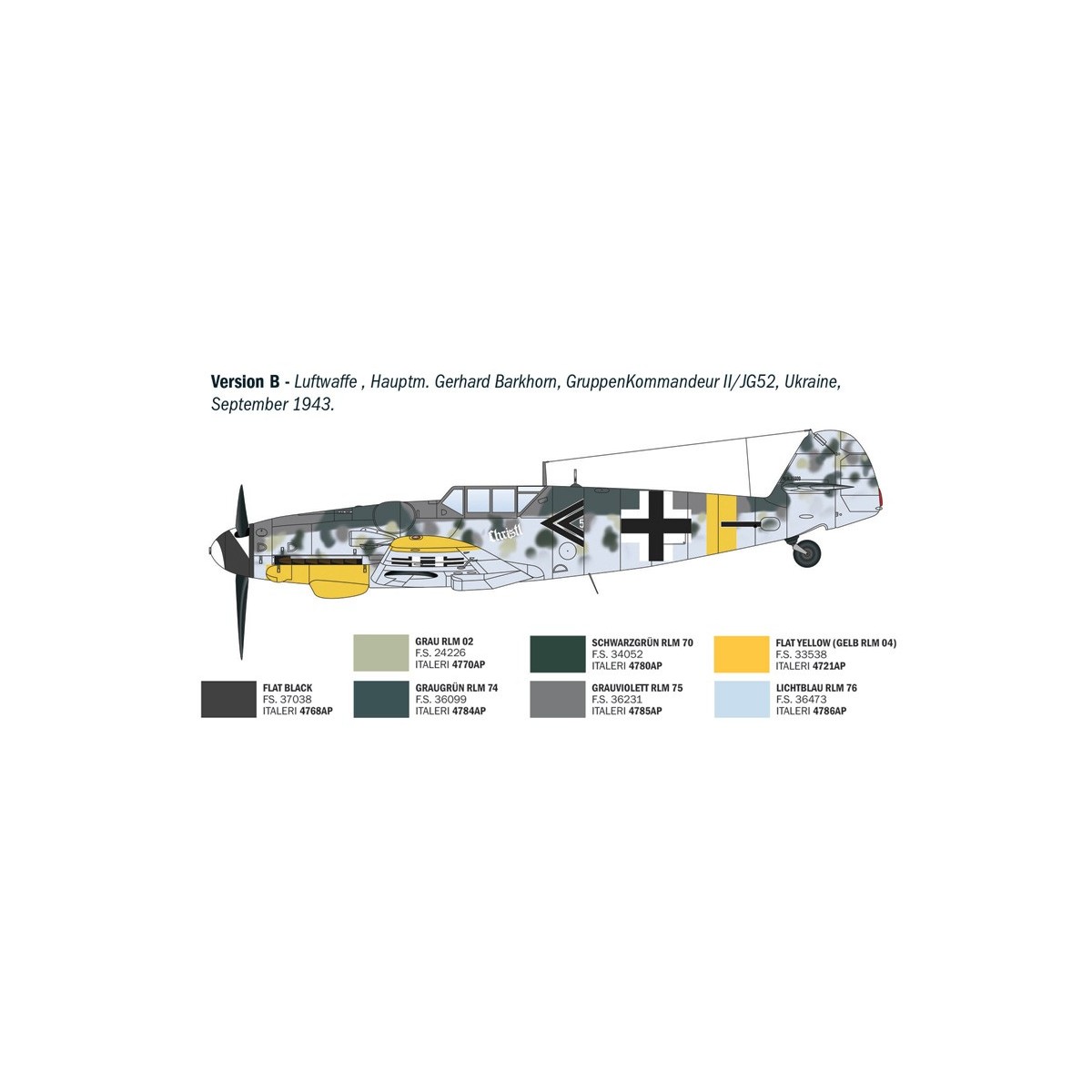 Maquette avion Bf 109 G-6 Aces 1/72 - Italeri 1483 - I1483 Maquette avion Bf 109 G-6 Aces 1/72 - Italeri 1483 - I1483