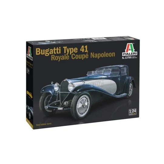 Bugatti Type 41 Royale Coupé Napoléon 1/24 scale model - Italeri 13705... I13705-Bugatti Type 41 Royale Coupé Napoléon 1/24 scale model - Italeri 13705