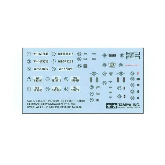 Maquette Schwimmwagen Type 166 roues larges 1/35 - Tamiya 35393 - 3... 35393-Maquette Schwimmwagen Type 166 roues larges 1/35 - Tamiya 35393