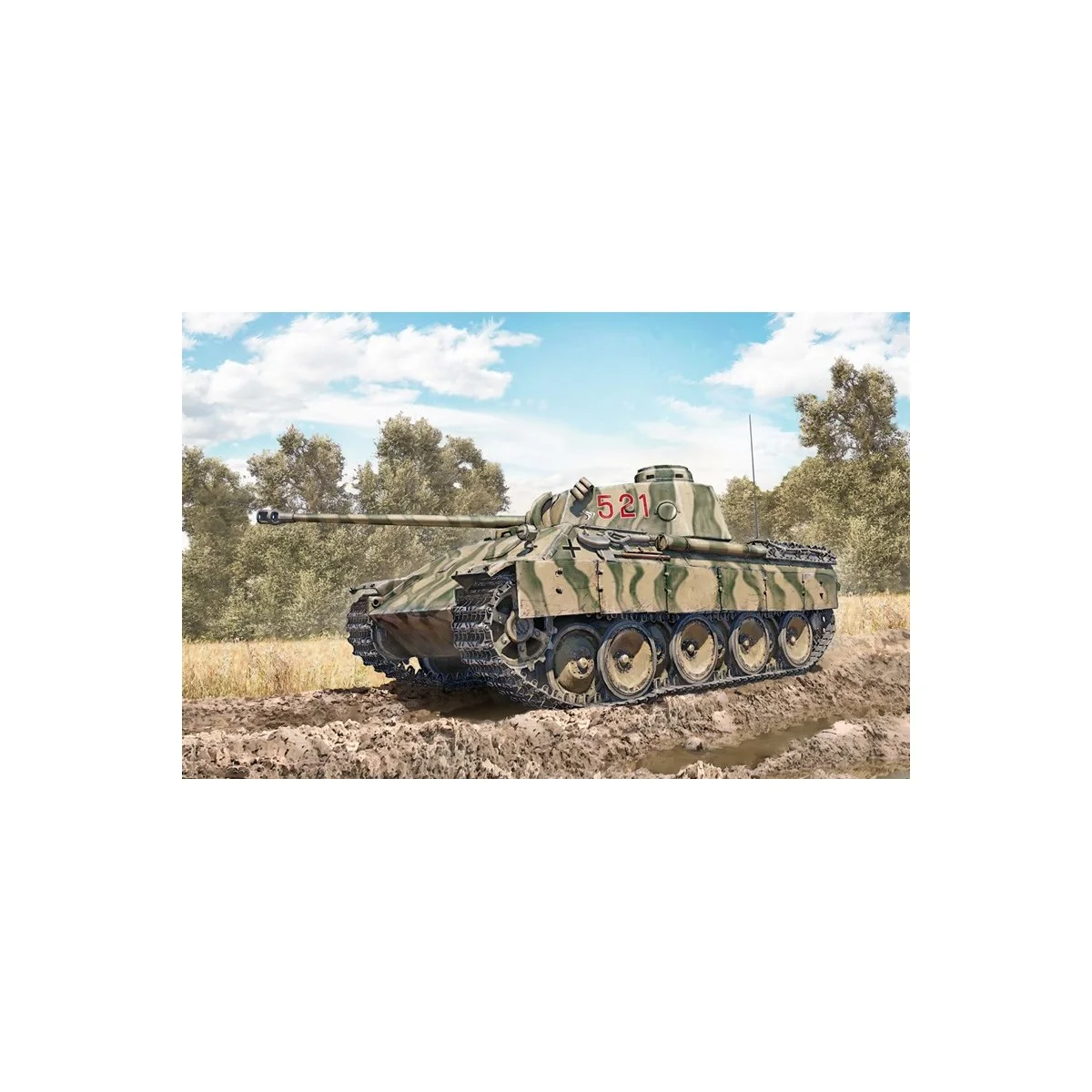 Maquette char Pz.Kpfw. V Panther Ausf. D 1/35 - Italeri 90290 - I90290 Maquette char Pz.Kpfw. V Panther Ausf. D 1/35 - Italeri 90290 - I90290