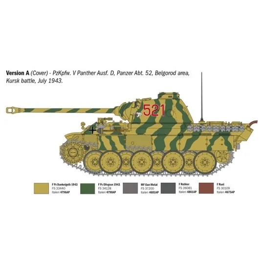 Maquette char Pz.Kpfw. V Panther Ausf. D 1/35 - Italeri 90290 - I90290 I90290-Maquette char Pz.Kpfw. V Panther Ausf. D 1/35 - Italeri 90290